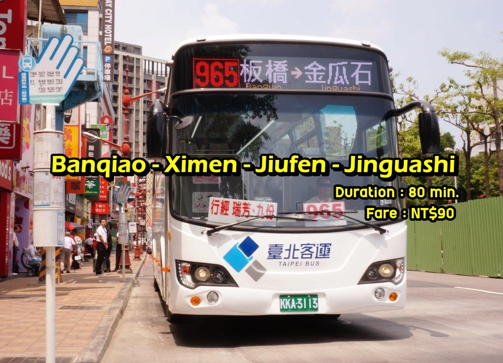 ฺTaipei Bus No.965 from Ximen to Jiufen