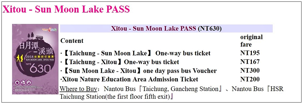 Xitou - Sun Moon Lake Pass